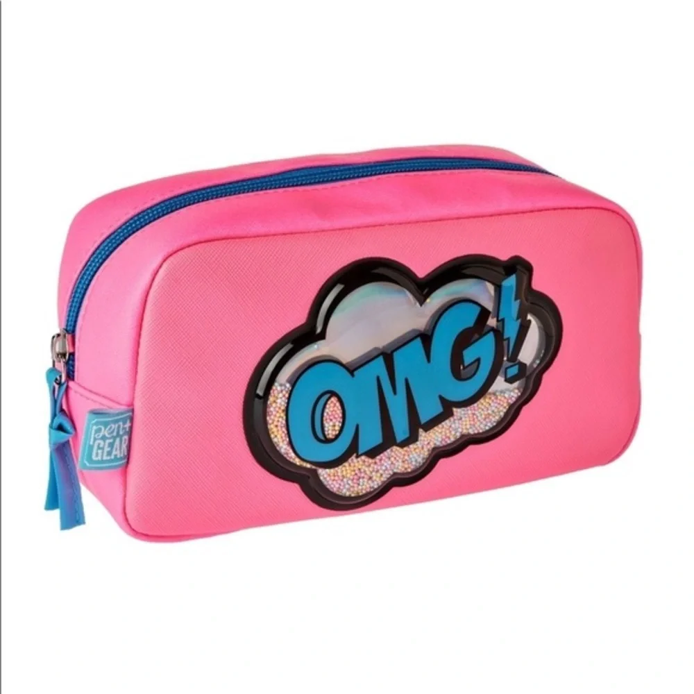 Pink color Fashion girls OMG pencil pouch